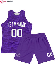 Fabrication de la meilleure qualité OEM vente en gros uniforme de basket-ball personnalisé réversible sublimé ensemble d'été - Product Image 1