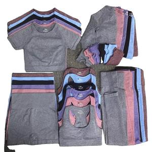 <b>Women</b> <b>Crop</b> Top and <b>Leggings</b> Set Sportswear Custom Logo <b>Women</b> Tracksuit Workout Gym Clothing Sports Bra Shorts 2025 <b>Leggings</b> - Product Image 4