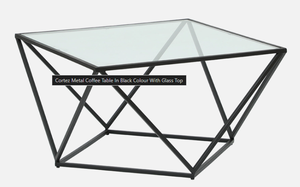 Meubles de bureau à domicile de style industriel moderne, tables d'appoint en métal, plateau en verre, matériau en fer, taille personnalisée, finition thermolaquée, haute qualité - Product Image 4