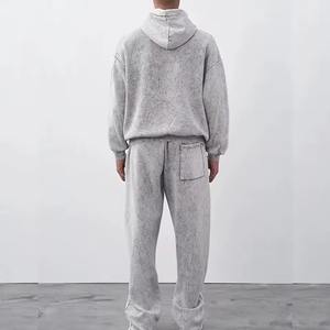 Survêtement d'été pour hommes Sweat à capuche brodé en polaire empilée Ensembles survêtements personnalisés réfléchissants Vendeur Survêtements Jogging 100% coton - Product Image 2