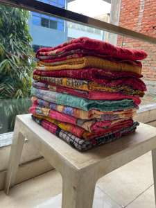 Edredones Kantha Vintage hechos a mano, mantas y mantas de algodón Reversible, colcha Bohemia, edredón, decoración Bohemia única, lote al por mayor - Product Image 5