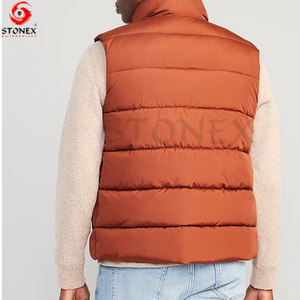 Top Trending Otoño e Invierno ligero acolchado abajo Puffer chaleco hombres cremallera Puffer chaleco hombres de peso medio Puffer chaleco - Product Image 5