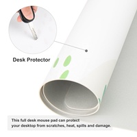 Tapis de souris ergonomique en cuir PVC pour gaming, à une face, avec repose-poignet, résistant à l'eau, antidérapant, durable et confortable pour le bureau