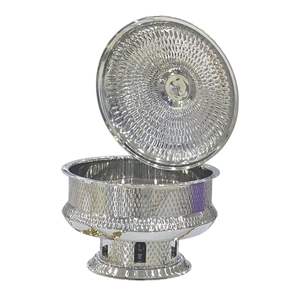 Chafing Dish Copper <b>Food</b> <b>Warmer</b> Hot Water Circulation Energy Star Certified Adjustable Racks Made India <b>for</b> Catering Buffet - Product Image 1