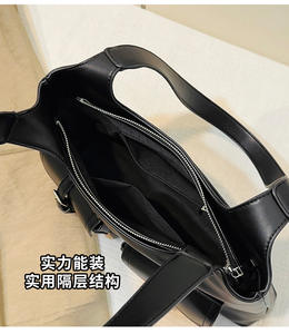 Stylish Women Shoulder Handbag with Double Buckle Pockets <b>Large</b> Capacity Tote <b>Bag</b> for Daily Work Travel Fashion Accessory - Product Image 2