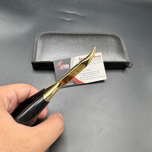 คีมหนีบผมจมูกโค้งสแตนเลสสีทอง24K อุปกรณ์สำหรับผมแบบมืออาชีพสามรูออกแบบโลโก้ได้ตามต้องการ - Product Image 3