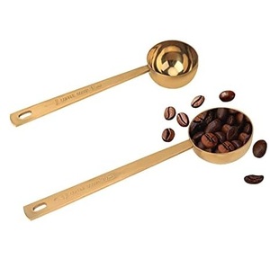 Cuillère à café de cuisine à domicile avec long manche en bois Accessoires d'ustensiles en bambou pour l'assaisonnement Boîte de mesure Emballé Outil à épices en métal - Product Image 2
