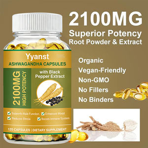 Formule supérieure OEM/ODM pour soutenir la fonction masculine, réduit le stress, capsules de gélules d'ashwagandha certifiées GMP, faible teneur en sucre et en glucides - Product Image 4