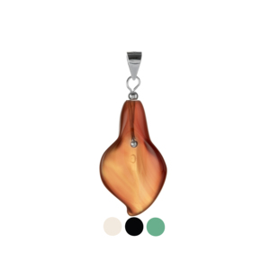 Pendentif en argent sterling avec agate émeraude - Chaîne en bambou géométrique, diamant taille princesse en or 14 carats, variations turquoise, améthyste, opale - Product Image 1