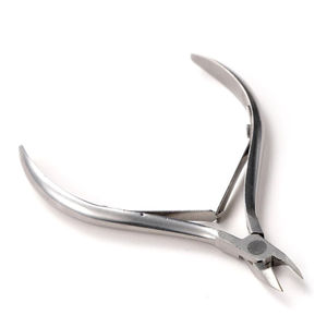 Pinza para cutículas de hoja curva de acero inoxidable de alta calidad con apertura de mandíbula ancha reutilizable y de bajo precio para dedos de manos y pies - Product Image 3
