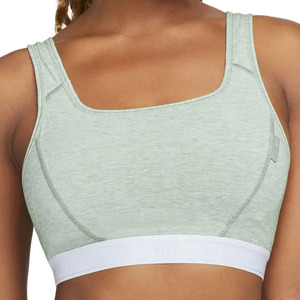 Soutien-gorge de sport sans couture à maintien élevé avec logo frontal respirant personnalisé pour femmes, vêtements de yoga et de gym, vente en gros au Pakistan - Product Image 6