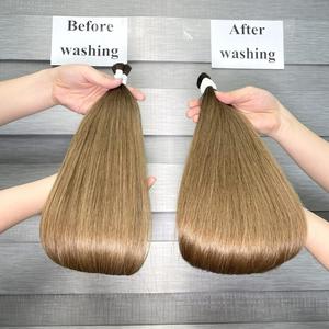 Cabello Ruso al por Mayor, Colorido, Doble Trama, 100% Cabello Virgen Vietnamita, Extensiones de Cabello al por Mayor, Precio de Mayoreo, Proveedor de Cabello para Trenzas - Product Image 1