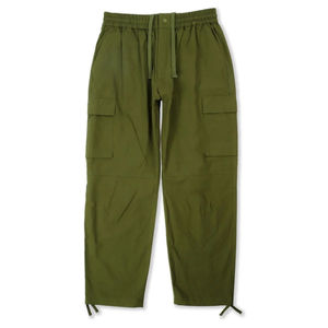 Pantalons décontractés en nylon pour hommes en grande taille, multi-poches, taille élastique, respirant, bas à cordon, imperméable, anti-rides - Product Image 4