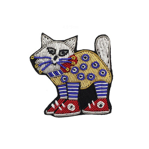 Best Quality New Design Bullion Wire Brooches Wholesale Bullion Wire Brooches In Low Price beautiful Fashion <b>Cat</b> brooch#1765 - Product Image 2