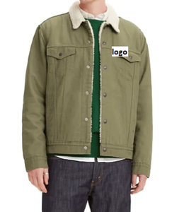 Chaqueta de Mezclilla Acolchada Casual para Hombre, Diseño Personalizado, Color Sólido, Bolsillos 3D, Cierre de Cremallera, Impermeable, Tejido, para Primavera - Product Image 1