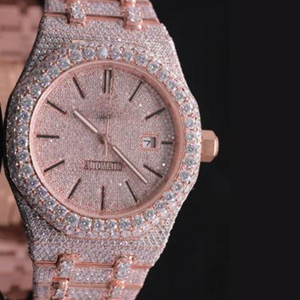 New Fashion Luxury <b>Skeleton</b> <b>Watch</b> Stainless Steel Full Iced Out Baguette Vvs Lab Grown Diamond Mens <b>Watches</b> Exporter From India - Product Image 6
