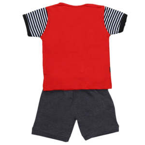 Costume pour nouveau-né garçon 2 pièces - Rouge - Product Image 5