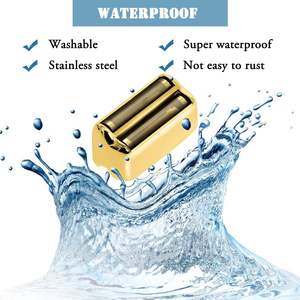 Cuchillas de Repuesto Dobles y Láminas para Afeitadora Eléctrica Dorada, 2 Piezas, Uso Facial - Product Image 3