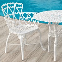 Ensemble de meubles de jardin modernes avec structure en aluminium, table et banc sur mesure
