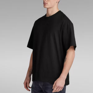 T-shirt oversize sportif à col rond côtelé épais 100% coton vierge pour impression été manches courtes - Product Image 2