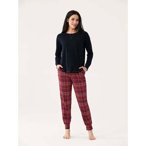 Conjunto de Salón de Manga Larga de Bambú Premium Personalizado para Mujer, Tejido de Punto Suave y Cómodo para la Temporada de Otoño - Product Image 5