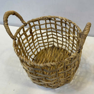 ตะกร้าเก็บของทรงกลมทำจากผักตบชวาสุดหรู - ของตกแต่งบ้านอเนกประสงค์ที่เป็นมิตรกับสิ่งแวดล้อม - Product Image 2
