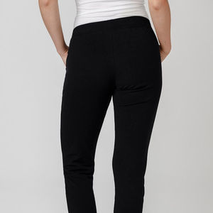 Nouveautés Pantalons de survêtement pour femmes en coton épais de couleur unie, taille haute, déchirés, pour l'hiver, 100% coton, respirant, écologique - Product Image 3