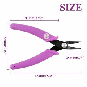 Mini pince à bec long en acier inoxydable légère de 5,5 pouces pour la fabrication de bijoux, pince à bec fin pour la perlage - Product Image 2