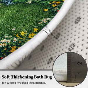 Custom Printed Printed <b>Bathroom</b> Rug <b>Set</b> for <b>Bathroom</b> Non-Slip Shower Curtain Bath <b>Mat</b> - Product Image 2