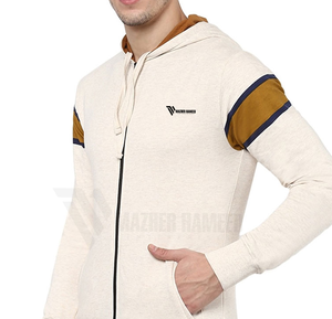 เสื้อฮู้ดผ้าฝ้ายหนาสำหรับผู้ชายเสื้อมีฮู้ดโลโก้ออกแบบได้ตามต้องการแบบเรียบ - Product Image 3