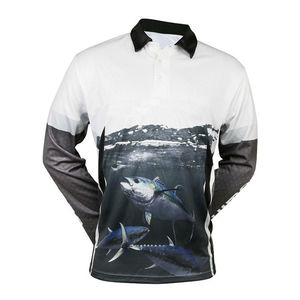 Camisas de Pesca de Manga Larga, Ajustadas, Elegantes, de Poliéster 100%, con Estampado Personalizado, Ligeras, Tipo Polo, al por Mayor, Nuevas, Económicas, OEM - Product Image 2