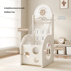 Support de basket-ball moderne en plastique HDPE pour enfants, panier de basket-ball d'intérieur, jeu d'arcade pour tout-petits, centre d'activités sportives pour enfants - Product Image 2