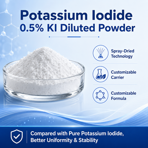 <span class=keywords><strong>Iodure</strong></span> <span class=keywords><strong>de</strong></span> <span class=keywords><strong>potassium</strong></span> <span class=keywords><strong>de</strong></span> qualité alimentaire séché par atomisation 0,5 % KI en poudre CAS 7681-11-0 Source d'iode pour mélange en poudre - Product Image 1
