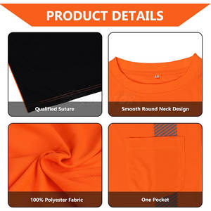 Hi VIS เสื้อยืดแขนสั้นสำหรับผู้ชาย, เสื้อยืดความปลอดภัยระบายอากาศ Hi viz - Product Image 4