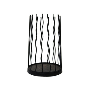 Elegante 8 pulgadas de alto clásico geométrico Metal interior hogar vela soporte diseñador recorte votivo té luz para decoración del hogar - Product Image 3