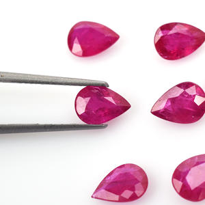 สร้อยคอทับทิมร้อนแบบโมซัมบิกขนาด5x7มม. ประดับพลอยสีชมพูแดงสำหรับทำสร้อยข้อมือ - Product Image 2