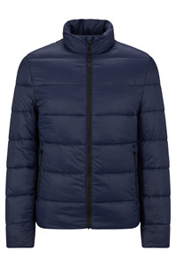 Chaqueta acolchada de hombre personalizada de alta calidad de fabricación, chaqueta de burbuja ligera y cálida recortada de gran tamaño para hombre en blanco - Product Image 5