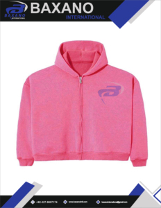 Sweats Capuche Custom Print 100% Cotton Heavyweight Fleece Hoodie Boxy Pink Snow Wash Vintage Zip Unisex <b>Y2K</b> <b>Streetwear</b> - Product Image 4