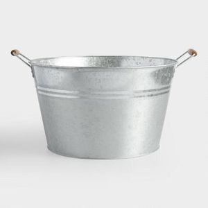 Bañera de maceta galvanizada rústica de alta resistencia, contenedor de metal elegante y duradero para granja, patio al aire libre, jardín, decoración de plantas de flores - Product Image 5