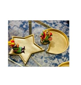 Ramadan Ornaments High Quality Metal Ramadan Mini Size Moon Star Shape Dates Serving <b>Trays</b> <b>Table</b> Decor <b>Trays</b> - Product Image 1