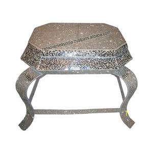 กระเบื้องโมเสคคลาสสิกโต๊ะข้างตกแต่งแบบทันสมัยโต๊ะข้างทรงแปดเหลี่ยมสำหรับระเบียงสวนสระว่ายน้ำในร่มและกลางแจ้ง - Product Image 3