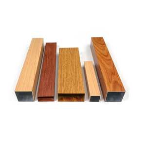 Produttore di edifici in alluminio listello di legno tubo di grano forme di struttura residenziale al di fuori della parete pannelli facciata - Product Image 2