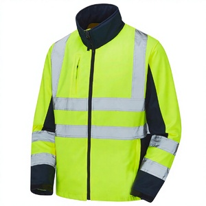 <b>Hi</b> Visibility Safety Reflective Wear <b>Softshell</b> Polyester <b>Jacket</b> with <b>Softshell</b> Fabric <b>Jacket</b> - Product Image 1