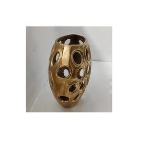 แจกันดอกไม้สีทองทำจากโลหะพร้อมกระจกขัดเงาเหมาะสำหรับการตกแต่งโต๊ะและบ้านที่หรูหรา - Product Image 2