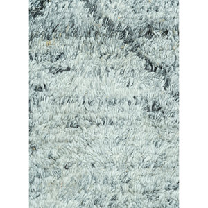 Alfombra Zuri Azul de Viscosa y Poliéster Anudada a Mano con Patrón Geométrico y Abstracto para el Hogar, Pasillo y Sala de Estar, Modelo PKPL-07 - Product Image 3