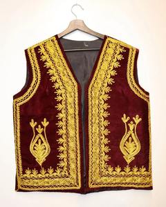 Gilet sans manches ethnique traditionnel afghan fait à la main pour hommes, vêtements de mariage d'été, vente en gros - Product Image 3