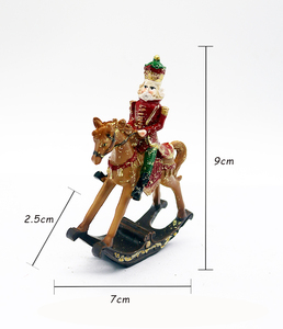 Figurine en polyrésine du Nouvel An <span class=keywords><strong>le</strong></span> <span class=keywords><strong>Casse</strong></span>-<span class=keywords><strong>Noisette</strong></span> sur Statuette <span class=keywords><strong>de</strong></span> cheval à bascule Ornement <span class=keywords><strong>de</strong></span> Noël - Product Image 5