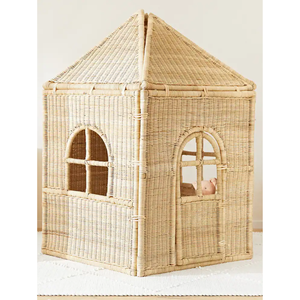 Venta al por mayor decoración para guardería Casa de ratán para niños caja de juguetes de ratán cestas de ratán naturales creativas para niños hechas en Vietnam - Product Image 3
