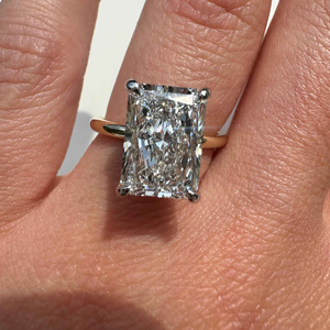 Radiant Cut Lab Grown Diamanten Ring 2CT <span class=keywords><strong>3CT</strong></span> Op Maat Gemaakt Dames Au750 Verlovingsring 10K 14K Witgouden Sieraden - Product Image 2