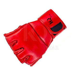 Gants de MMA en cuir pour entraînement avancé avec mousse absorbant les chocs, sangle de poignet légère et réglable, et design personnalisable - Product Image 5